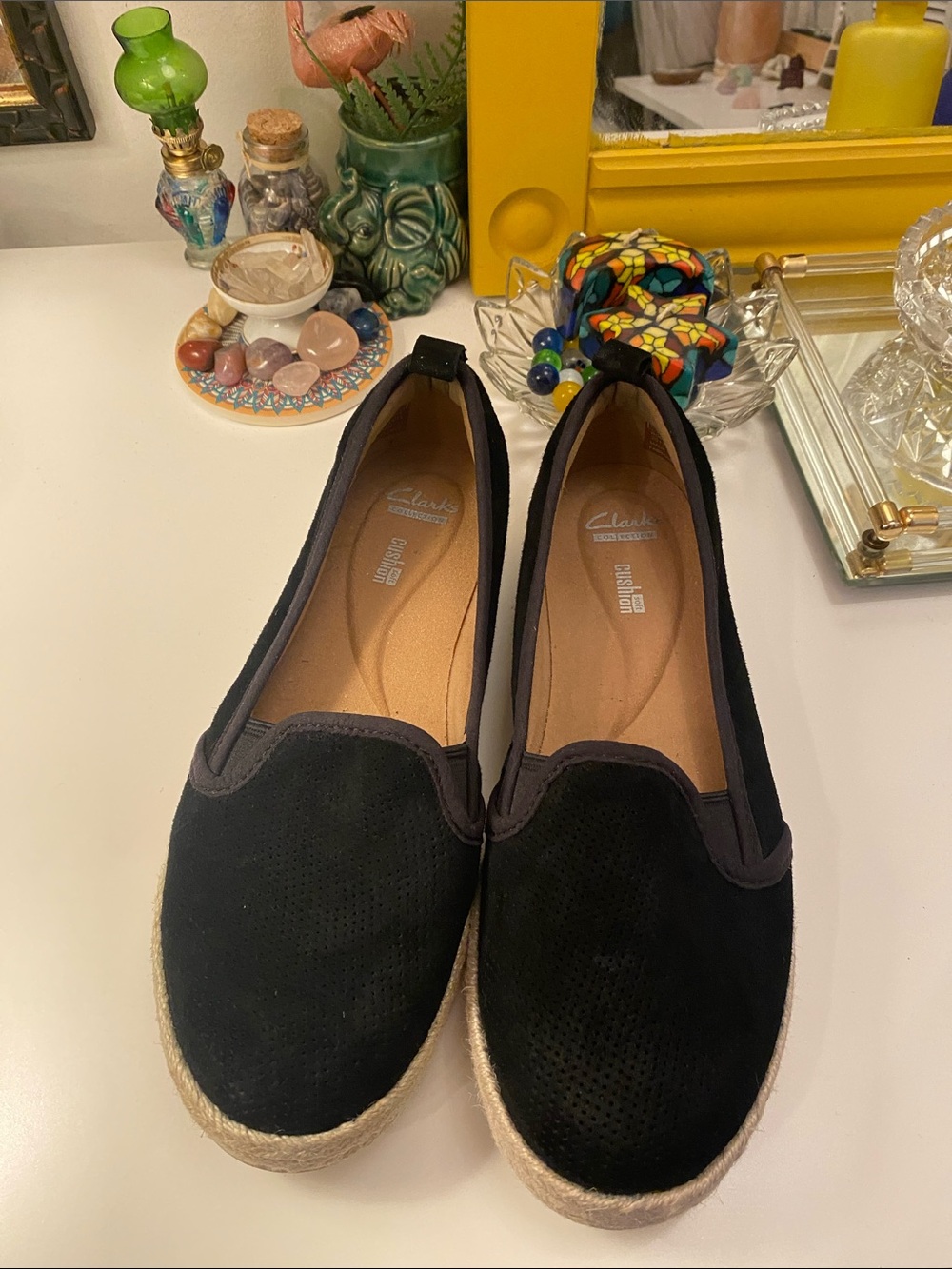 Clarks Suede Espadrille Flats